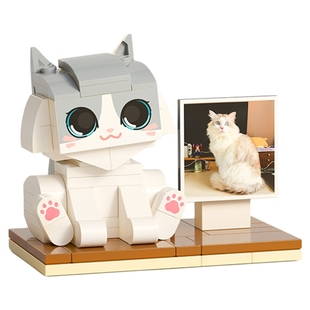 方仔照相馆unicus照片定制宠物猫潮玩积木玩具diy创意手办礼物Q萌