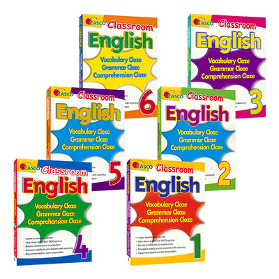 Casco Classroom English Vocab Grammar Compre Cloze Collection 小学课堂英语 6册套装 词汇 语法 阅读理解 英文原版