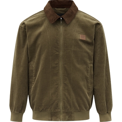 CAT卡特25秋冬新品男士经典工装哈灵顿拉链外套灯芯绒翻领夹克