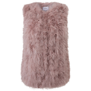 MAXRIENY精致贵雅马夹仿皮草马甲背心坎肩名媛