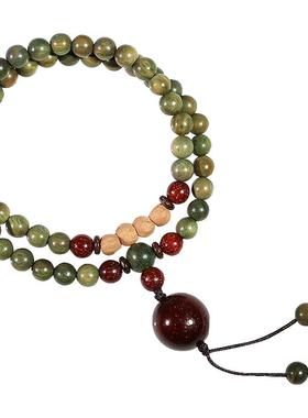 天然老料绿檀手串佛珠手串