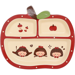 创意可爱211减脂餐盘分格减肥专用陶瓷分餐盘高级感家用早餐盘子