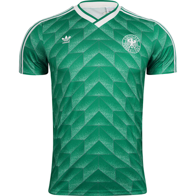 天朗足球阿迪达斯Adidas德国复刻1990客场球迷版短袖足球服KD3999