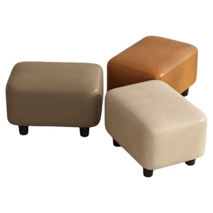 换鞋凳门口家用入户玄关穿鞋凳高级感客厅软包沙发矮凳实木小凳子