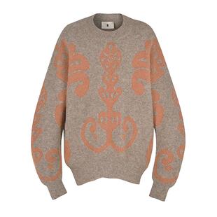 J1M5买手店 NEAR4REST 24秋冬新品 米灰宝塔花毛衣 设计师品牌