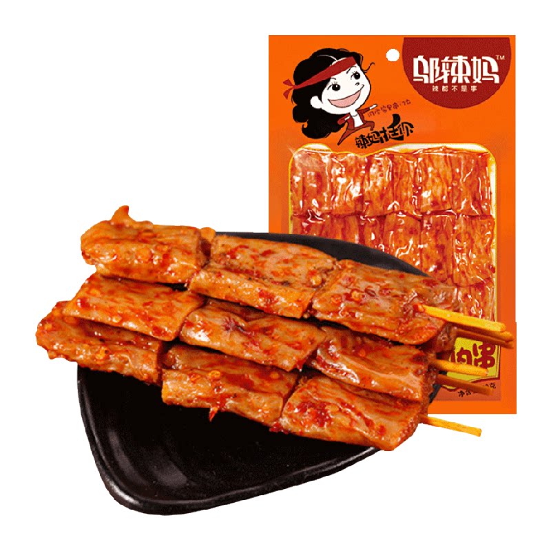 邬辣妈素羊肉串豆干夜宵网红追剧零食辣条儿时记忆办公室下午茶