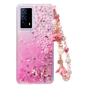 适用于vivo iQOO Z5手机壳女款潮牌全包防摔硅胶iqooNeo5se创意液体流沙