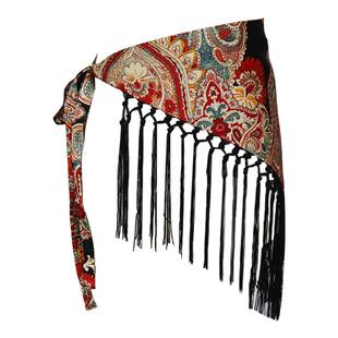 波西米亚民族风三角巾腰封女流苏高级感屁帘装饰收腰配裙子宽腰带