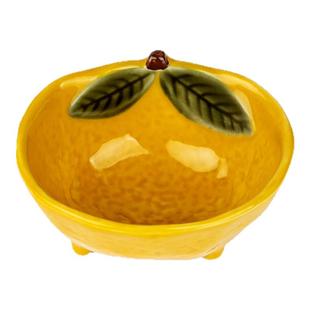 日本进口濑户烧手绘柚子三足小钵日式酱料碟调味醋碟小菜碟调料碗