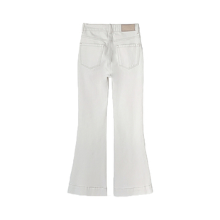 西草儿8063「超模裤」白色微喇牛仔裤女2025秋季新款四面弹喇叭裤