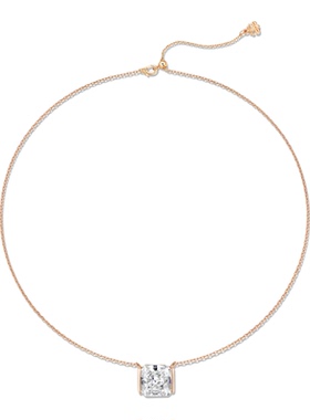 高级感轻奢气质冰花方糖项链