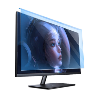 电脑防窥膜悬挂式防蓝光屏幕罩台式显示器护眼防偷窥隔离板24/27寸免贴保护屏适用苹果aoc联想笔记本屏幕贴膜