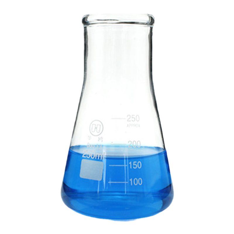 华鸥 宽颈玻璃三角烧瓶250 500ml可配透气硅胶塞耐高温酸碱