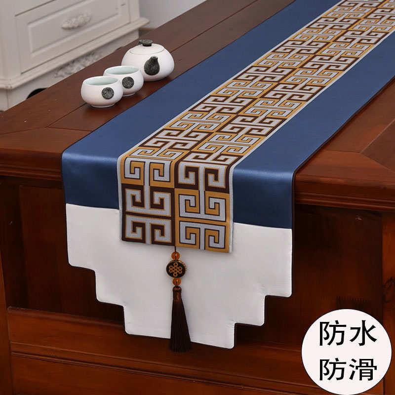 新中式桌旗禅意茶台茶桌专用布·茶席茶几垫餐桌玄关旗电视柜盖布