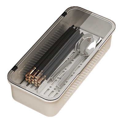 装筷子勺子收纳盒平放带盖餐具盒