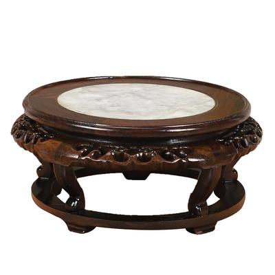 南通实木圆形托架古玩加高底座