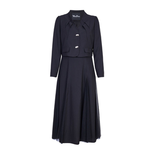 婉甸2025黑色两件套连衣裙通勤风1241N08MS2