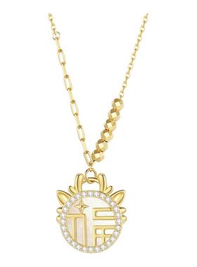 【生日礼物】周大生迎福龙银项链