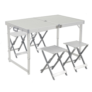 新款户外折叠桌椅套装便携式铝合金野餐烧烤桌展业促销车载摆摊桌