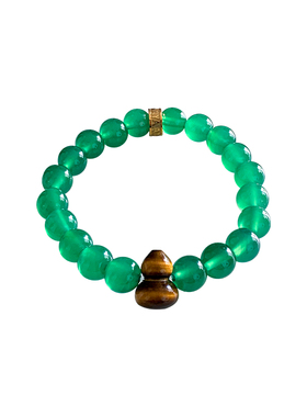 Annaya绿玉髓葫芦手链马年串珠