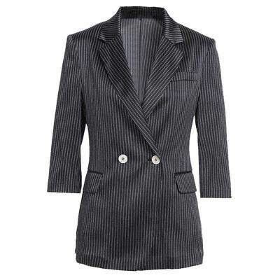 乔万尼春装新品西装商场同款重磅真丝气质条纹女装高级感EI3B139