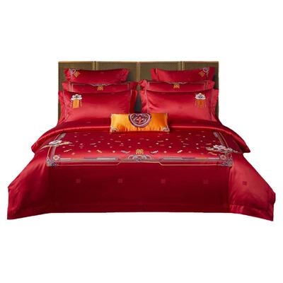 结婚十件套高端刺绣全棉床品