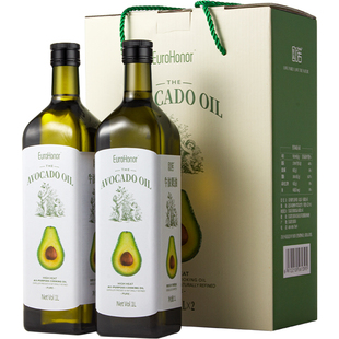欧诺 牛油果1L*2礼盒装 送礼压榨鳄梨油食用油礼盒礼物员工礼品