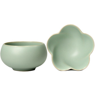 天青汝窑品茗杯｜高档正品开片汝瓷小茶杯茶盏单杯小茶碗功夫茶具