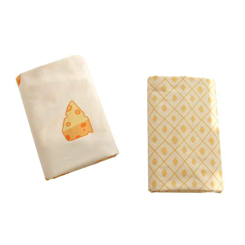 奶酪阳光 原创设计cheese芝士全棉床单床笠纯棉被单奶油系 可定做