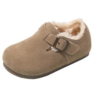 红蜻蜓女童鞋子儿童勃肯加绒棉鞋雪地靴冬季2026新款宝宝豆豆大童