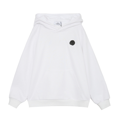 sunt商场同款儿童卫衣2025秋冬新款男女童白色加绒连帽休闲外套潮