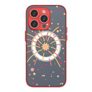 智卡奴 magsafe磁吸iphone13mini手机壳女新年款苹果15保护壳烟花14promax红色13秋冬12pro磨砂11适用2024套x