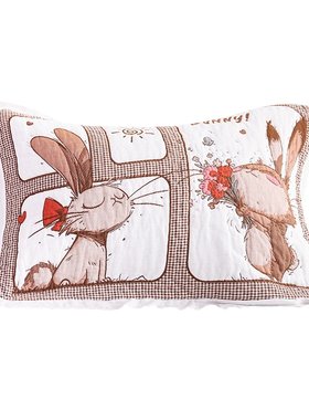 全棉吸汗透气纱布单人枕巾花边