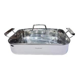 chockmen18/10不锈钢双耳烤鱼盘加厚平底煎锅干锅火锅