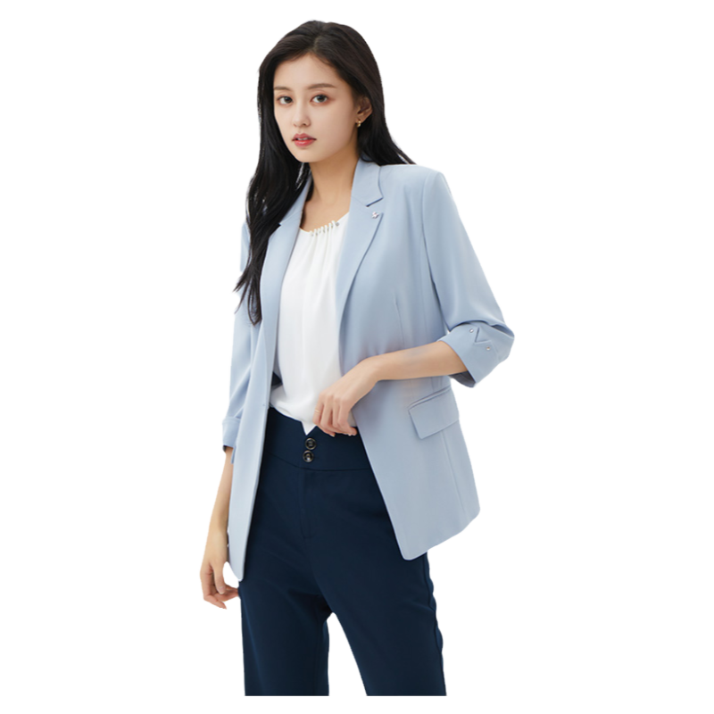 翠贝卡法式七分袖西服外套