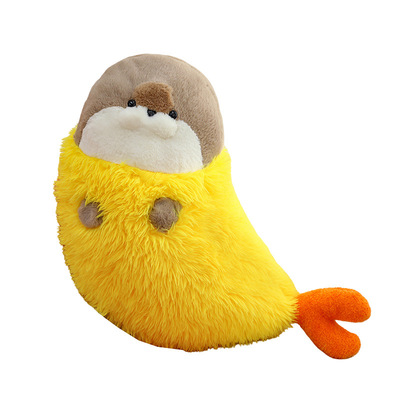 软fufu可爱大号炸虾海豹玩偶抱枕