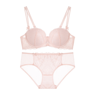 维纳斯圆盘胸聚拢内衣小胸显大女夏薄收副乳防下垂上托文胸罩日系