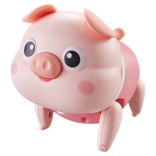 电动牵绳小猪会走路唱歌儿童1一3岁宝宝婴儿爬行引导玩具0到6个月