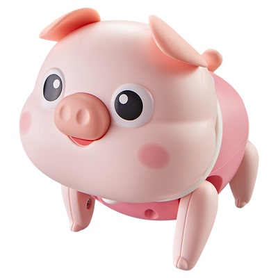 电动牵绳小猪会走路唱歌儿童1一3岁宝宝婴儿爬行引导玩具0到6个月