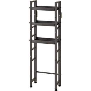 抽水自动智能马桶上方放卫生纸多功能置物架落地免打孔高级感收纳