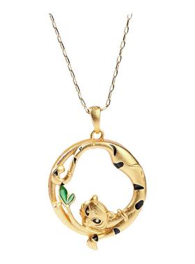 国潮项饰白玉女挂坠项链复古风