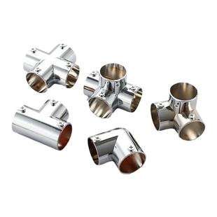 192532mm不锈钢管连接件圆管展架接头三四通固定件晾衣架弯头配件