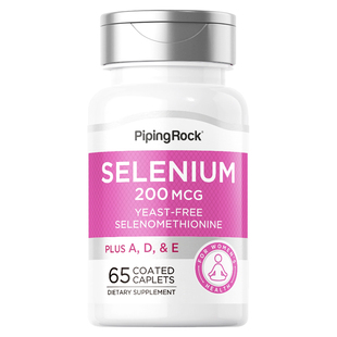 【自营】PiPingRock有机硒（麦芽硒）片65粒/瓶胶囊