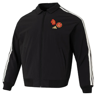 adidas阿迪达斯春季男子CNY运动休闲夹克潮流翻领梭织外套KE4057