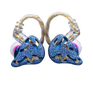 qdc蓝龙王二代V14静电动铁定制耳机旗舰高端奢华珠宝耳塞限量款