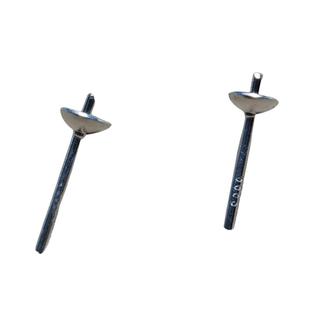 999纯银珍珠耳钉托养耳洞防过敏银耳针耳饰品diy配件耳环手工材料