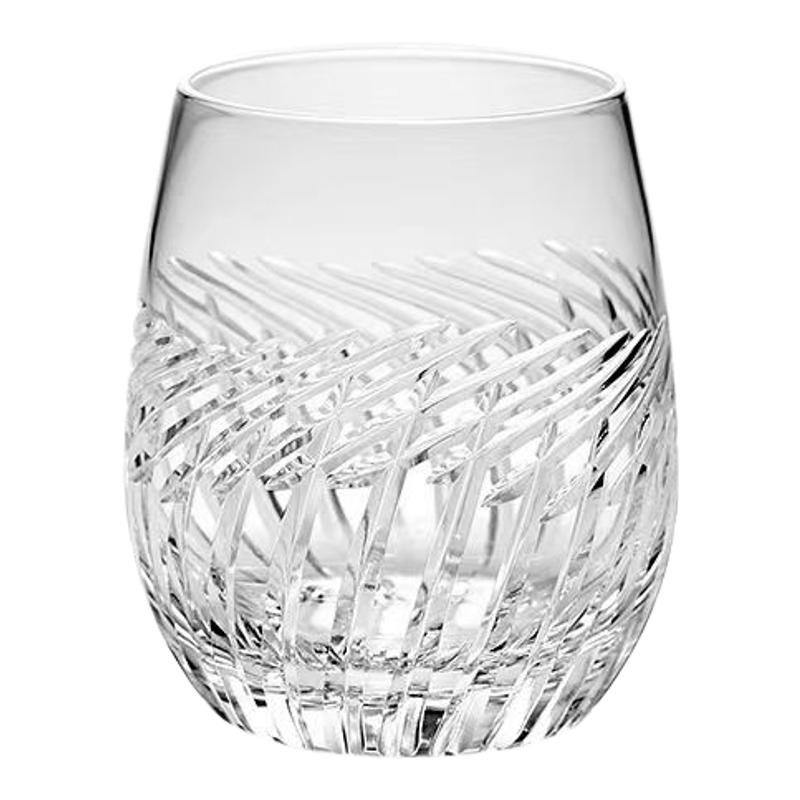 日本进口KAGAMI手工江户切子威士忌洋酒杯麦田洛克杯水晶玻璃酒杯
