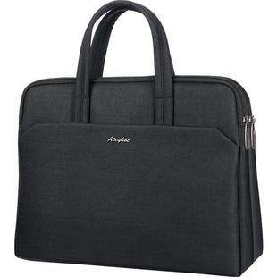 杰利手提袋防水帆布牛津布收纳公文包大容量会议合同拉链式多层文件包男款女款商务办公a4文件袋定制印刷logo