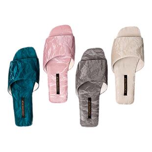 高级感皮拖鞋女夏季2025新款家居室内客人防滑情侣一对高端凉拖男