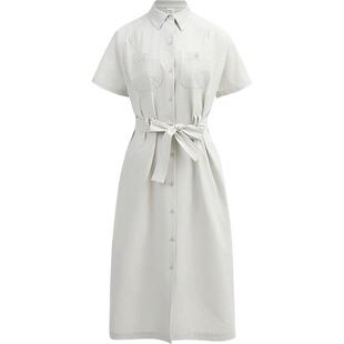 本来BENLAI女士抗皱短袖衬衫裙收腰连衣裙2026春季新款BNR760001